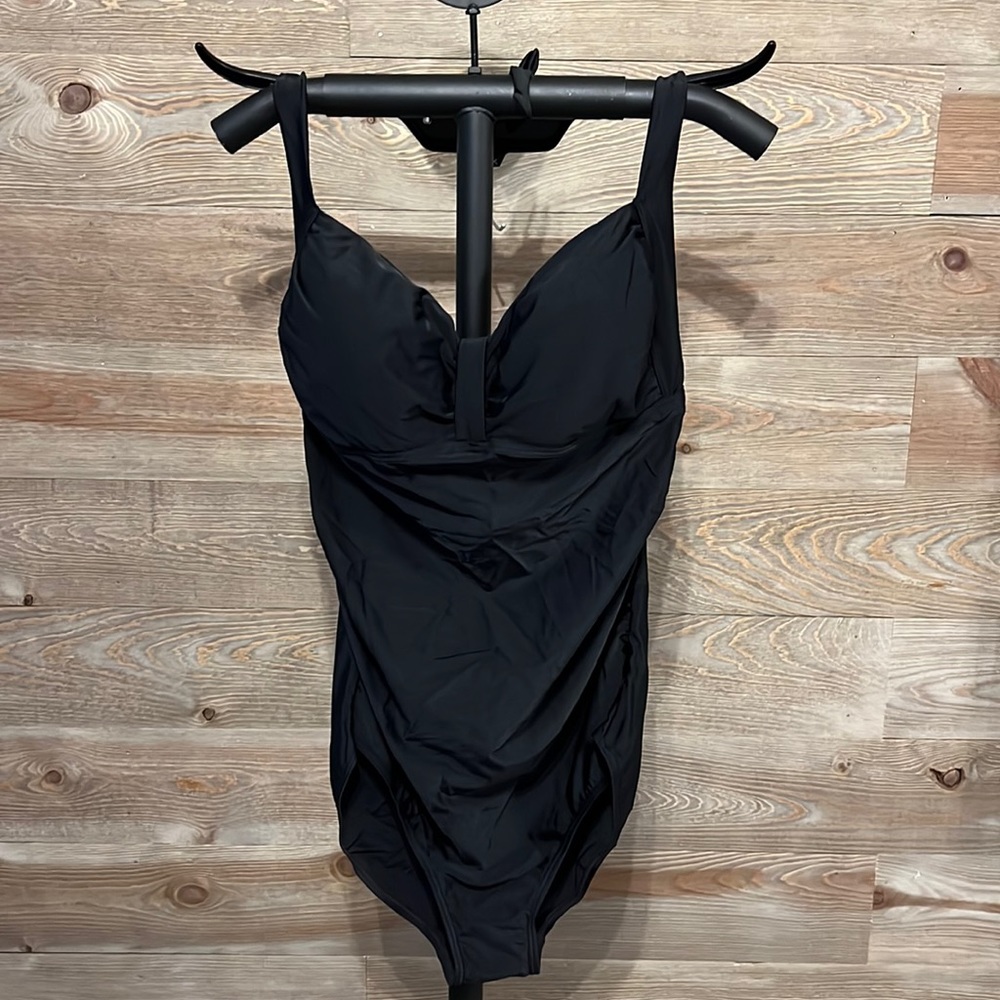NWT Phistic black one piece halter swimsuit. 16